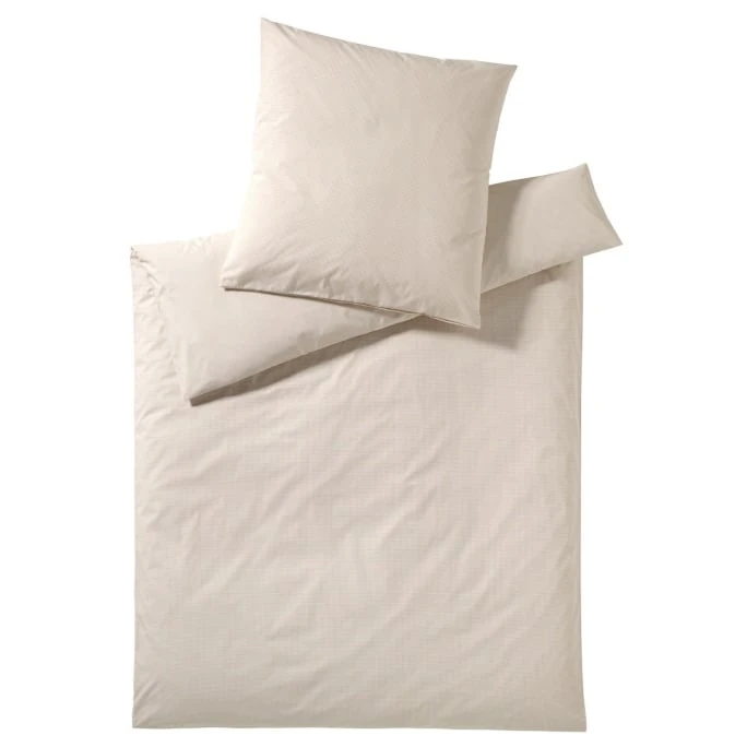 Elegante Vichy Bettwäsche Aus Web-Perkal - 135x200 / 40x80 Cm - Sand 3 Elegante Vichy Bettwäsche Aus Web-Perkal - 135x200 / 40x80 Cm - Sand