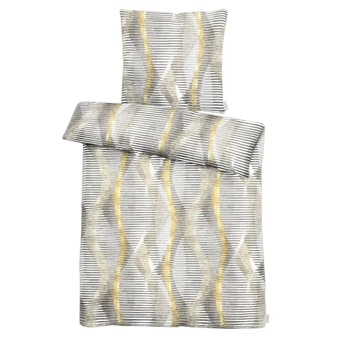 Apelt Loft Dreams Mika Bettwäsche-Set - 155x220 / 80x80 Cm - Grau / Gold 3 Apelt Loft Dreams Mika Bettwäsche-Set - 155x220 / 80x80 Cm - Grau / Gold