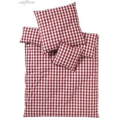 Elegante Quadro Bettwäsche Aus Web-Perkal - 200x220 / 2x80x80 Cm - Bordeaux