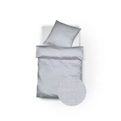 Fleuresse Porto Bettwäsche-Garnitur - 135x200 / 80x80 Cm - Anthrazit