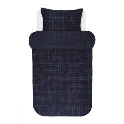 Marc O'Polo Niri Bettwäsche-Set Aus Satin - 155x220 / 80x80 Cm - Indigo Blue