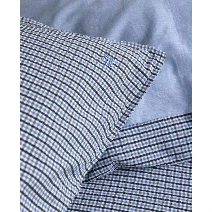 Marc O'Polo Kiruna Perkal-Bettwäsche - 155x220 / 80x80 Cm - Blue 4 Marc O'Polo Kiruna Perkal-Bettwäsche - 155x220 / 80x80 Cm - Blue – Bild 2