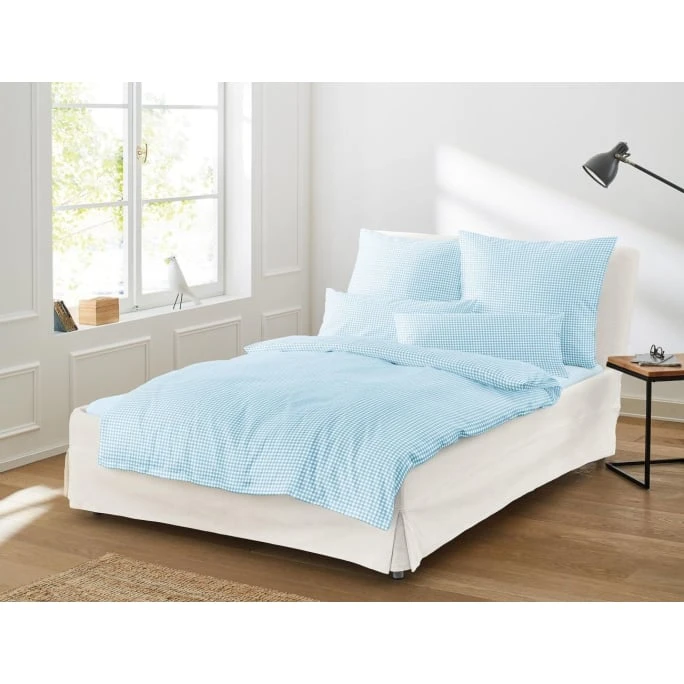 Irisette TWIST 8626 Mako-Satin Bettwäsche - 135x200 / 80x80 Cm - Sky 4 Irisette TWIST 8626 Mako-Satin Bettwäsche - 135x200 / 80x80 Cm - Sky – Bild 2