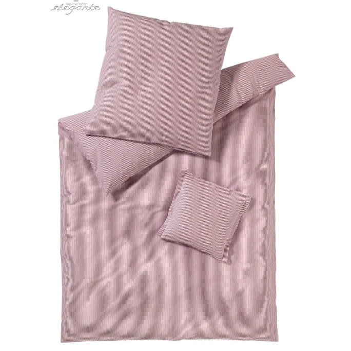 Elegante Classico Perkal-Bettwäsche - 135x200 / 80x80 Cm - Rot 3 Elegante Classico Perkal-Bettwäsche - 135x200 / 80x80 Cm - Rot