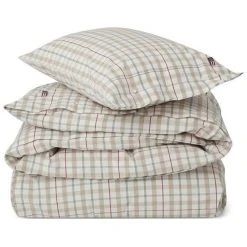 Lexington Checked Bettwäsche-Set Aus Baumwoll-Popeline - 155x220 / 80x80 Cm - White/multi
