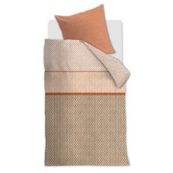 Beddinghouse Trevor Bettwäsche-Set - 135x200 / 80x80 Cm - Terrakotta