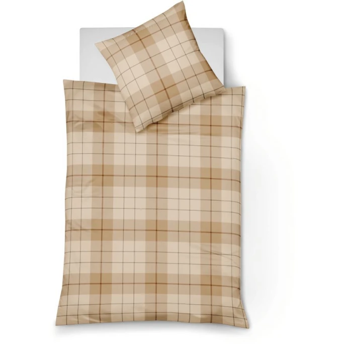 Fleuresse Lech Bettwäsche-Set Aus Flanell - 135x200 / 80x80 Cm - Karamell 3 Fleuresse Lech Bettwäsche-Set Aus Flanell - 135x200 / 80x80 Cm - Karamell