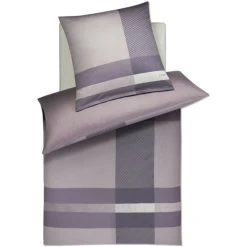 JOOP! Modern Bettwäsche-Set Aus Mako-Satin - 135x200 / 40x80 Cm - Violet