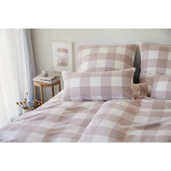 Elegante Chess Bettwäsche-Set Aus Soft-Flanell - 155x220 / 80x80 Cm - Rosenholz 4 Elegante Chess Bettwäsche-Set Aus Soft-Flanell - 155x220 / 80x80 Cm - Rosenholz – Bild 2