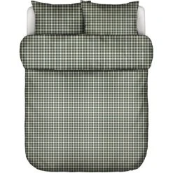 Marc O'Polo Rune Bettwäsche Aus Flanell - 200x220 / 2x80x80 Cm - Deep Forest