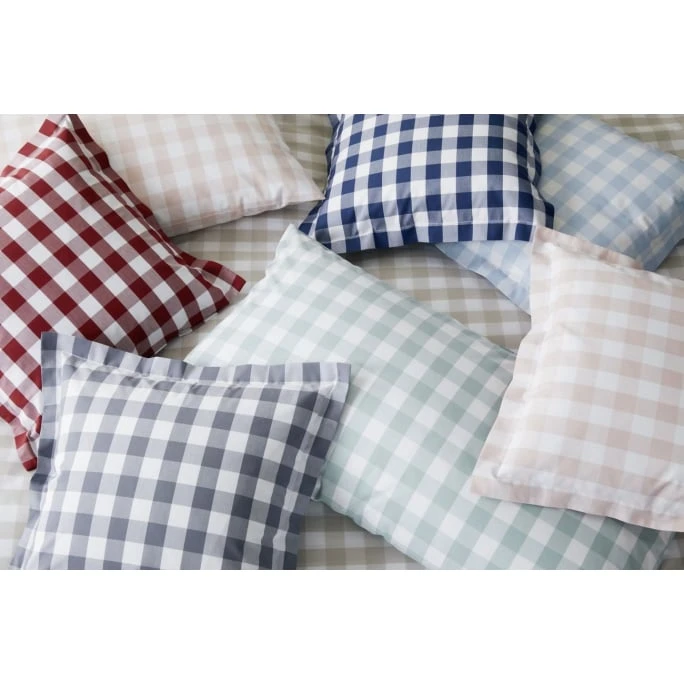 Elegante Quadro Perkal Bettwäsche-Set - 135x200 / 80x80 Cm - Puder 6 Elegante Quadro Perkal Bettwäsche-Set - 135x200 / 80x80 Cm - Puder – Bild 4