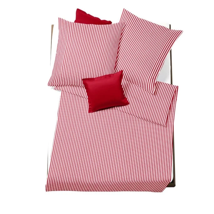 Fleuresse Rio Bettwäsche-Garnitur - 155x220 / 80x80 Cm - Rot 3 Fleuresse Rio Bettwäsche-Garnitur - 155x220 / 80x80 Cm - Rot