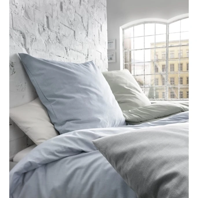 Fleuresse Porto Bettwäsche-Garnitur - 200x200 / 2x80x80 Cm - Steingrau 4 Fleuresse Porto Bettwäsche-Garnitur - 200x200 / 2x80x80 Cm - Steingrau – Bild 2