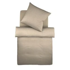 Fleuresse Heidelberg RV Batist-Bettwäsche - 135x200 / 80x80 Cm - Taupe