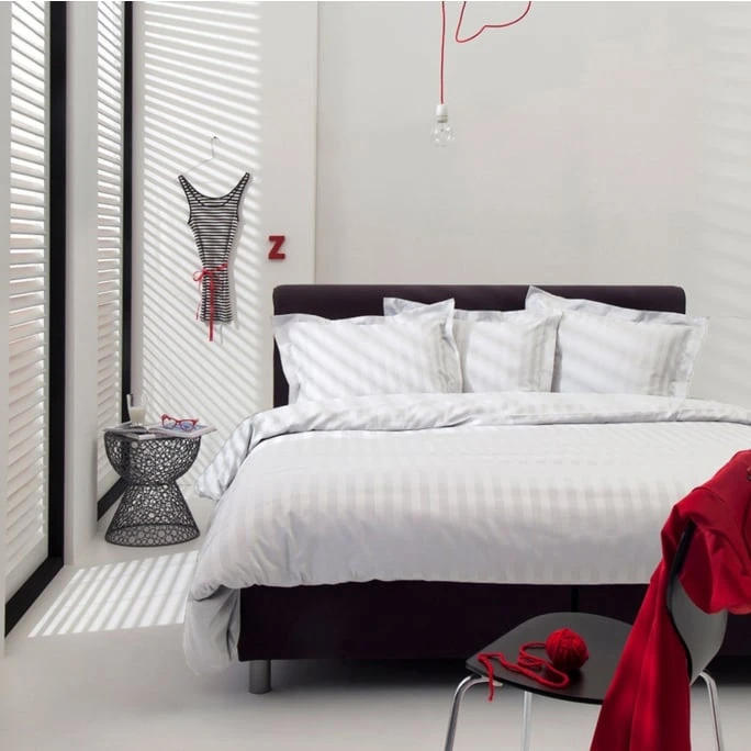 Damai Linea Bettwäsche-Garnitur Aus Satin - 135x200 / 80x80 Cm - Weiß 4 Damai Linea Bettwäsche-Garnitur Aus Satin - 135x200 / 80x80 Cm - Weiß – Bild 2