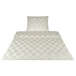 Elegante Courage Bettwäsche Aus Mako-Satin - 135x200 / 40x80 Cm - Creme