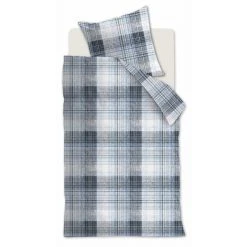 Beddinghouse Filip Bettwäsche-Set Aus Biber-Baumwolle - 155x220 / 80x80 Cm - Blau