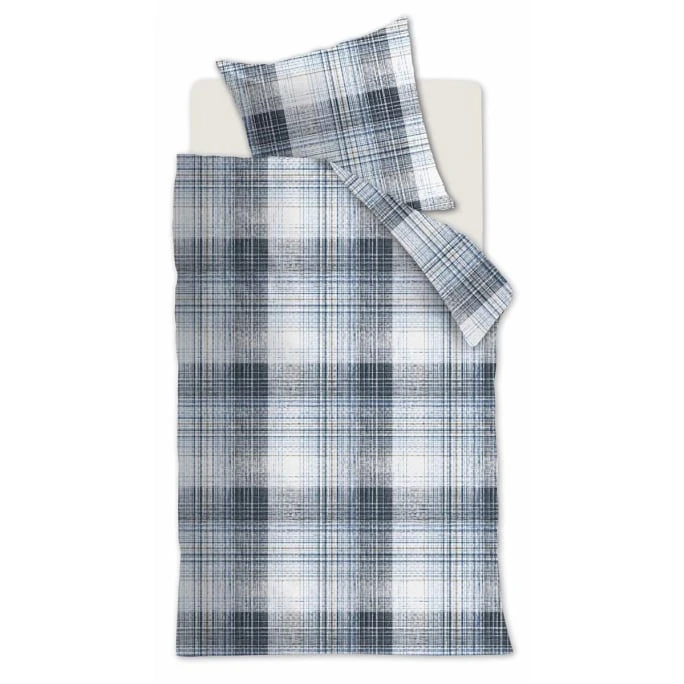 Beddinghouse Filip Bettwäsche-Set Aus Biber-Baumwolle - 155x220 / 80x80 Cm - Blau 3 Beddinghouse Filip Bettwäsche-Set Aus Biber-Baumwolle - 155x220 / 80x80 Cm - Blau