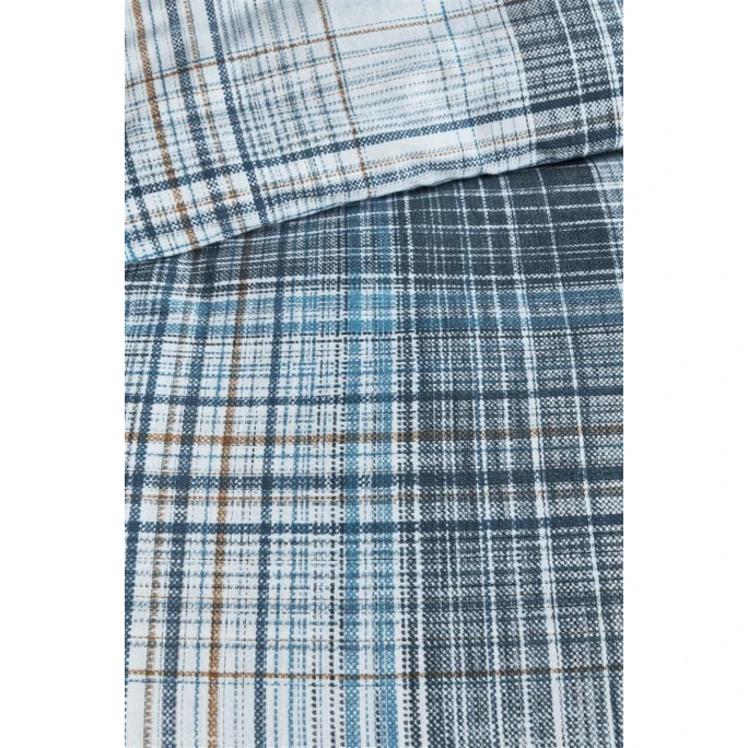 Beddinghouse Filip Bettwäsche-Set Aus Biber-Baumwolle - 155x220 / 80x80 Cm - Blau 4 Beddinghouse Filip Bettwäsche-Set Aus Biber-Baumwolle - 155x220 / 80x80 Cm - Blau – Bild 2