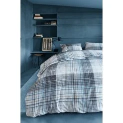 Beddinghouse Filip Bettwäsche-Set Aus Biber-Baumwolle - 155x220 / 80x80 Cm - Blau 8 Beddinghouse Filip Bettwäsche-Set Aus Biber-Baumwolle - 155x220 / 80x80 Cm - Blau -Moooi Shop unnamed file 1141