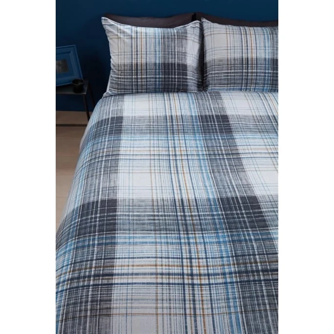 Beddinghouse Filip Bettwäsche-Set Aus Biber-Baumwolle - 155x220 / 80x80 Cm - Blau 6 Beddinghouse Filip Bettwäsche-Set Aus Biber-Baumwolle - 155x220 / 80x80 Cm - Blau – Bild 4