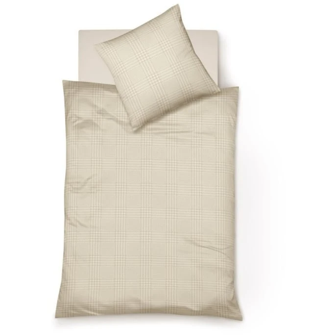 Fleuresse Zürich Damast Bettwäsche-Garnitur - 135x200 / 80x80 Cm - Melange-wolle 3 Fleuresse Zürich Damast Bettwäsche-Garnitur - 135x200 / 80x80 Cm - Melange-wolle