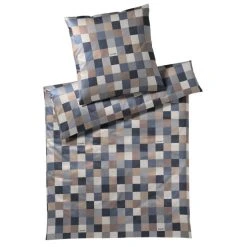 JOOP! Mosaic Bettwäsche Aus Mako-Satin - 135x200 / 80x80 Cm - Ocean