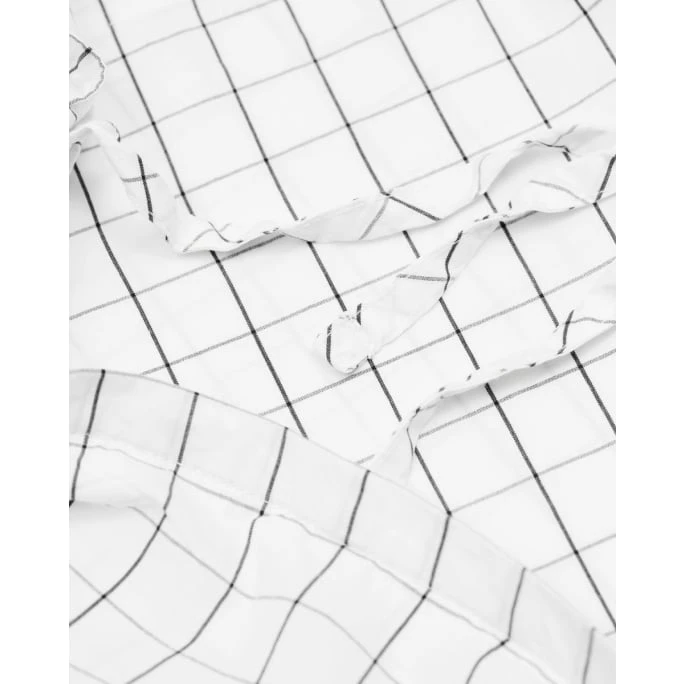 ByNORD Erika Bio Bettwäsche-Set Aus Perkal - 135x200 / 80x80 Cm - Snow White Coal 4 ByNORD Erika Bio Bettwäsche-Set Aus Perkal - 135x200 / 80x80 Cm - Snow White Coal – Bild 2