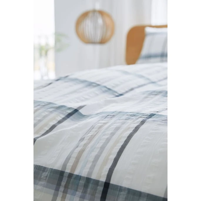 Elegante Samsö Bettwäsche-Set Aus Web-Seersucker - 135x200 / 40x80 Cm - Grau-sand 4 Elegante Samsö Bettwäsche-Set Aus Web-Seersucker - 135x200 / 40x80 Cm - Grau-sand – Bild 2
