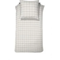 Cinderella Gridde Bettwäsche-Set Aus Renforcé-Baumwolle - 135x200 / 80x80 Cm - Off White