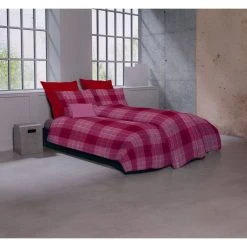 Fleuresse Lech Bettwäsche-Set Aus Flanell - 135x200 / 80x80 Cm - Rot -Moooi Shop unnamed file 1217