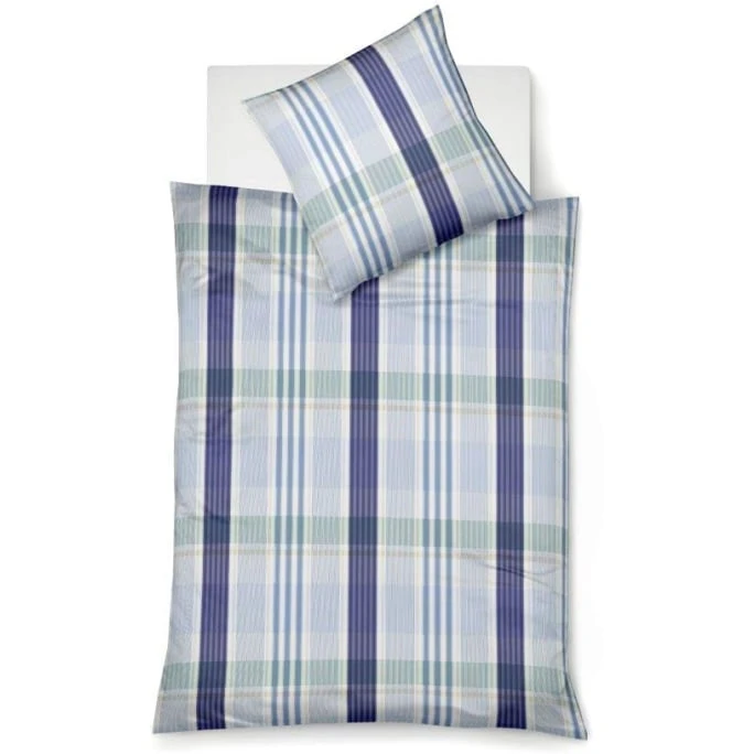 Fleuresse Rio Bettwäsche-Set Aus Seersucker - 155x200 / 80x80 Cm - Blau 3 Fleuresse Rio Bettwäsche-Set Aus Seersucker - 155x200 / 80x80 Cm - Blau