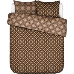 ESSENZA HOME Essenza Teades Bettwäsche-Set Aus Satin - 155x220 / 80x80 Cm - Light Leather