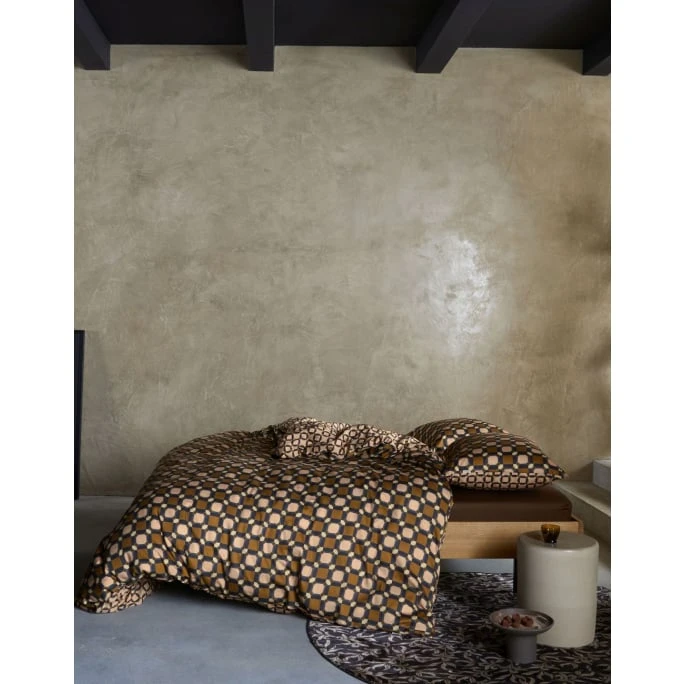 ESSENZA HOME Essenza Teades Bettwäsche-Set Aus Satin - 155x220 / 80x80 Cm - Light Leather 4 ESSENZA HOME Essenza Teades Bettwäsche-Set Aus Satin - 155x220 / 80x80 Cm - Light Leather – Bild 2