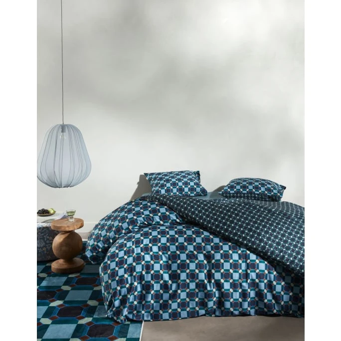 ESSENZA HOME Essenza Teades Bettwäsche-Set Aus Satin - 135x200 / 80x80 Cm - Nightblue 4 ESSENZA HOME Essenza Teades Bettwäsche-Set Aus Satin - 135x200 / 80x80 Cm - Nightblue – Bild 2