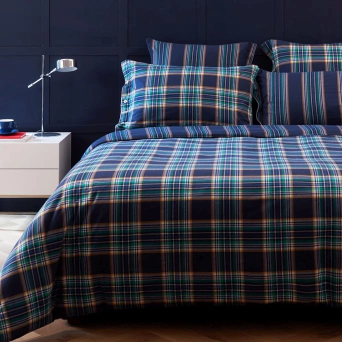 Tommy Hilfiger WOVEN FLANNEL Bettwäsche-Set Aus Flanell - 140x200 / 70x90 (AT) Cm - Evergreen 4 Tommy Hilfiger WOVEN FLANNEL Bettwäsche-Set Aus Flanell - 140x200 / 70x90 (AT) Cm - Evergreen – Bild 2