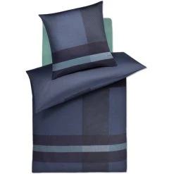 JOOP! Modern Bettwäsche-Set Aus Mako-Satin - 135x200 / 40x80 Cm - Ocean