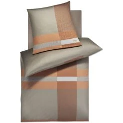 JOOP! Modern Bettwäsche-Set Aus Mako-Satin - 135x200 / 40x80 Cm - Copper