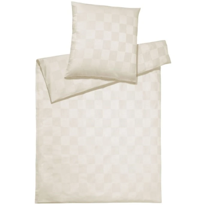 Elegante Trattino Bettwäsche-Set Aus Mako-Satin - 135x200 / 40x80 Cm - Natur 3 Elegante Trattino Bettwäsche-Set Aus Mako-Satin - 135x200 / 40x80 Cm - Natur