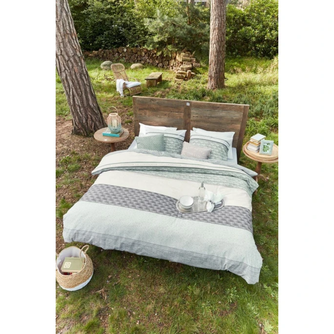 Riviera Maison Rivièra Maison Pure Resort Bettwäsche-Set - 200x200 / 2x80x80 Cm - Green 4 Riviera Maison Rivièra Maison Pure Resort Bettwäsche-Set - 200x200 / 2x80x80 Cm - Green – Bild 2