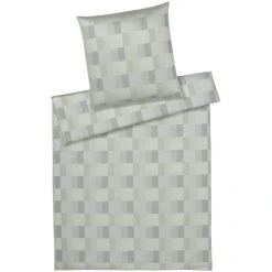 Elegante Piazza Bettwäsche-Set Aus Mako-Satin - 135x200 / 40x80 Cm - Natur