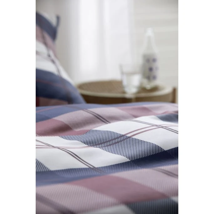 Elegante Country Bettwäsche-Set Aus Mako-Satin - 135x200 / 40x80 Cm - Purpurrot 5 Elegante Country Bettwäsche-Set Aus Mako-Satin - 135x200 / 40x80 Cm - Purpurrot – Bild 3