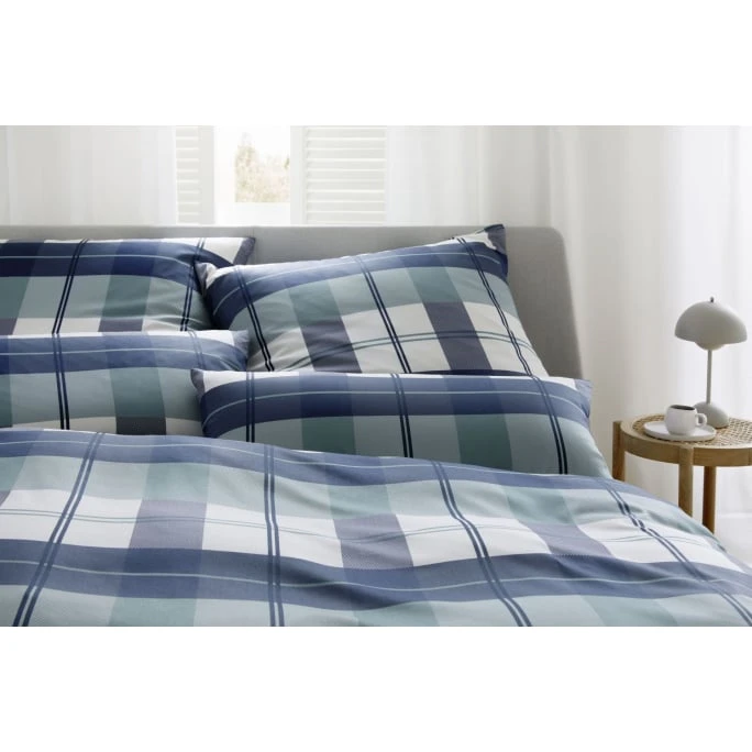 Elegante Country Bettwäsche-Set Aus Mako-Satin - 135x200 / 40x80 Cm - Jadegrün 4 Elegante Country Bettwäsche-Set Aus Mako-Satin - 135x200 / 40x80 Cm - Jadegrün – Bild 2