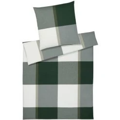 Elegante Berkeley Bettwäsche-Set Aus Soft-Flanell - 155x220 / 80x80 Cm - Green