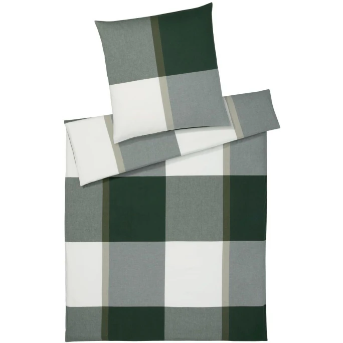 Elegante Berkeley Bettwäsche-Set Aus Soft-Flanell - 155x220 / 80x80 Cm - Green 3 Elegante Berkeley Bettwäsche-Set Aus Soft-Flanell - 155x220 / 80x80 Cm - Green