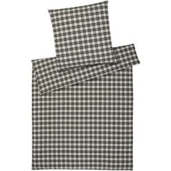 Elegante Hyde Park Bettwäsche-Set Aus Soft-Flanell - 135x200 / 80x80 Cm - Schoko