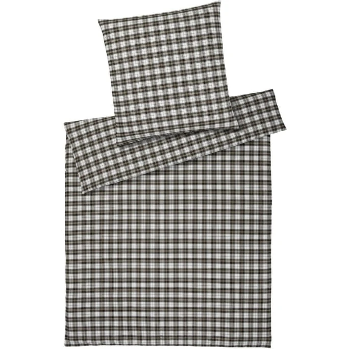 Elegante Hyde Park Bettwäsche-Set Aus Soft-Flanell - 135x200 / 80x80 Cm - Schoko 3 Elegante Hyde Park Bettwäsche-Set Aus Soft-Flanell - 135x200 / 80x80 Cm - Schoko