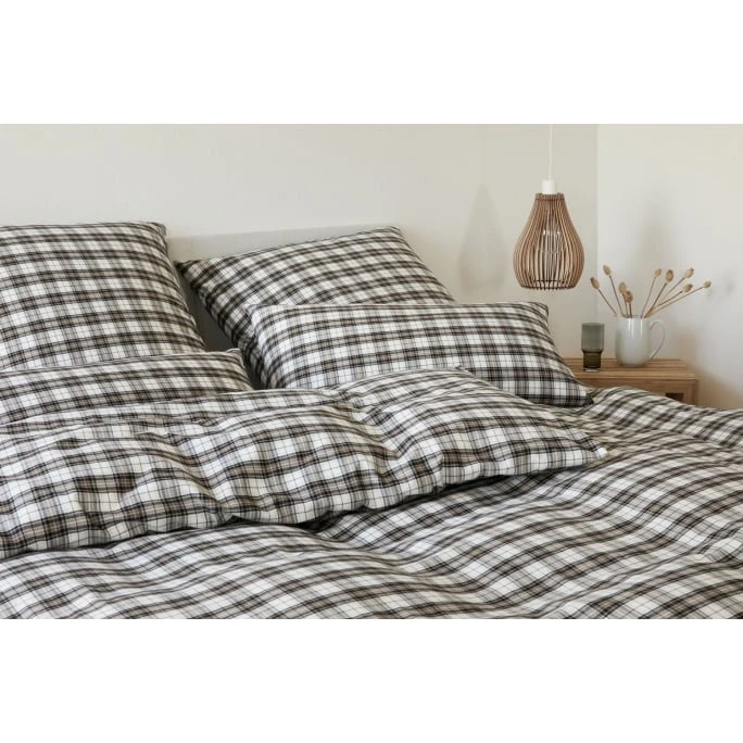 Elegante Hyde Park Bettwäsche-Set Aus Soft-Flanell - 135x200 / 80x80 Cm - Schoko 4 Elegante Hyde Park Bettwäsche-Set Aus Soft-Flanell - 135x200 / 80x80 Cm - Schoko – Bild 2