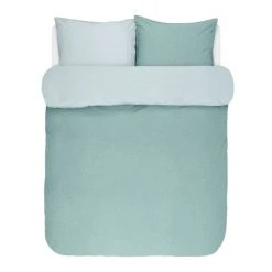 Marc O'Polo Washed Chambray Bettwäsche-Set - 155x200 / 80x80 Cm - Aqua