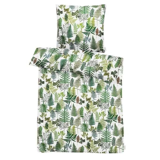 Apelt Moritz Bettwäsche-Set Aus Satin - 135x200 / 80x80 Cm - Weiß/grün 3 Apelt Moritz Bettwäsche-Set Aus Satin - 135x200 / 80x80 Cm - Weiß/grün